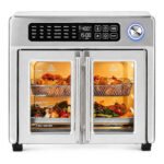 Emeril Lagasse Extra Large French Door Air Fryer Toaster Oven Combo, 24 Cooking Functions and Digital Controls, 7 Accessories Included, Stainless Steel Finish, 26QT Capacity