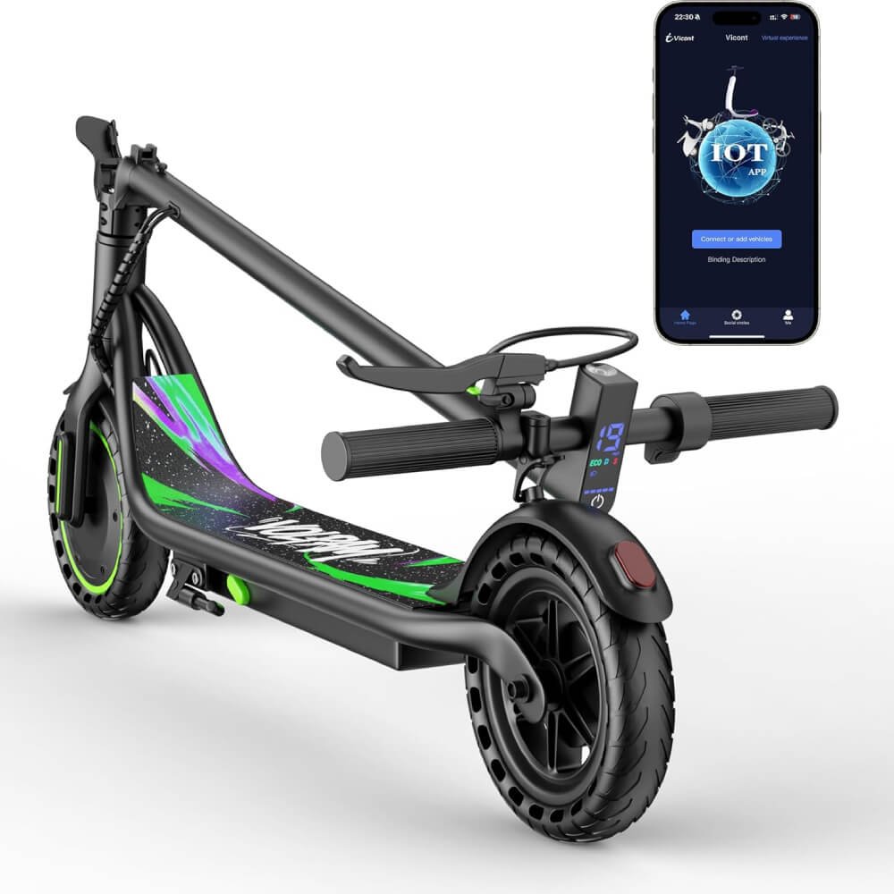 Scooty VOLPAM Electric Scooter, 350W/500W/800W/1000W/250W Powerful Motor & 19/22/ 9 MPH Top Speed, 16-28-10 Miles Long Range, Folding E Scooter Choice - Image 1