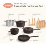 Our Place Essentials Complete Cookware Set, 11-Piece Ceramic Cookware Set