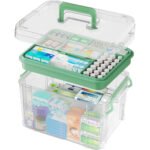 15QT Clear Medicine Organizer Box with Handle, Plastic Medicine Container with Tray First Aid Box Empty, Thickened Medicine Storage Organizer Multipurpose Medication Organizer Storage Visit the ANYPROLUS Store