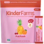 KinderFarms Kids Daily Hydration Electrolyte Powder, Fruit Punch, 16 Ct