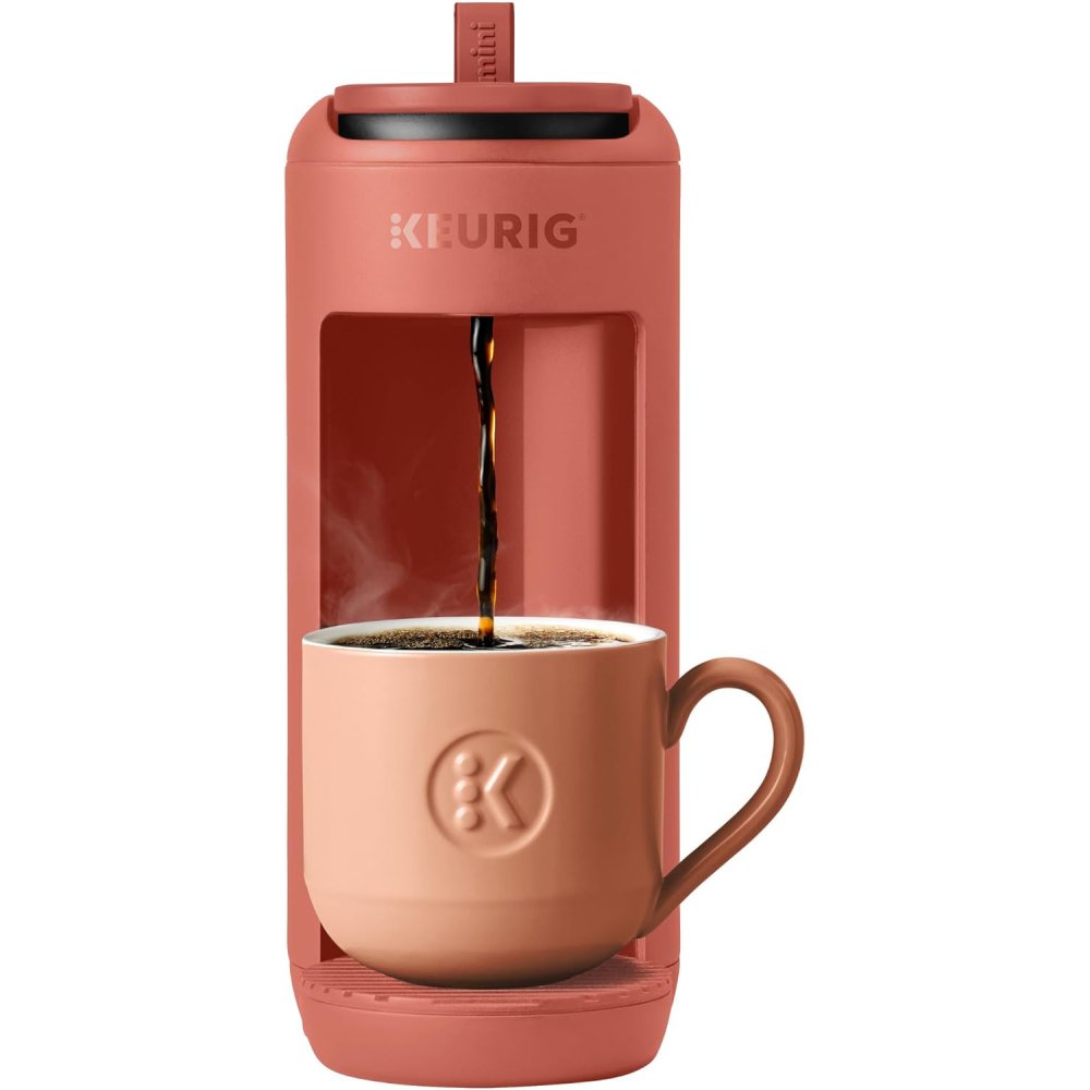 Coffee Maker Keurig K-Mini Mate Single Serve K-Cup Pod Coffee Maker, Brews Up to 12 oz Cup, Compact Portable Coffee Machine for Small Spaces, Great for Dorms & Offices, Red Rocks - Image 1