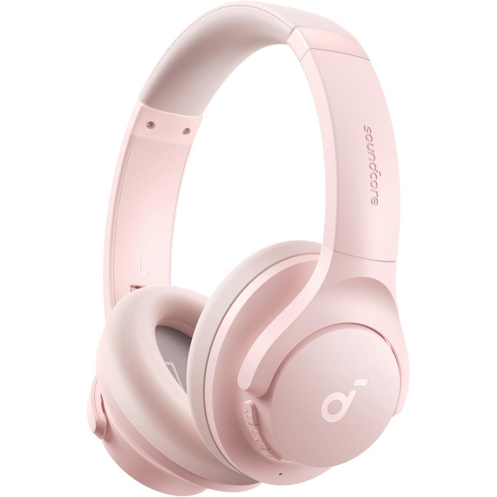 Headphone Soundcore by Anker Q20i Hybrid Active Noise Cancelling Headphones, Pink - Image 1