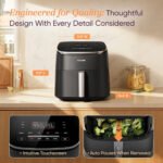 Cosori TurboBlaze Air Fryer, 9-in-1, 6 Qt, PFAS-Free Ceramic Coating | 90°–450°F, 5 Level Fan Speeds, 9 in 1 Air Fry, Roast, Bake, Broil, Dry, Frozen, Proof...