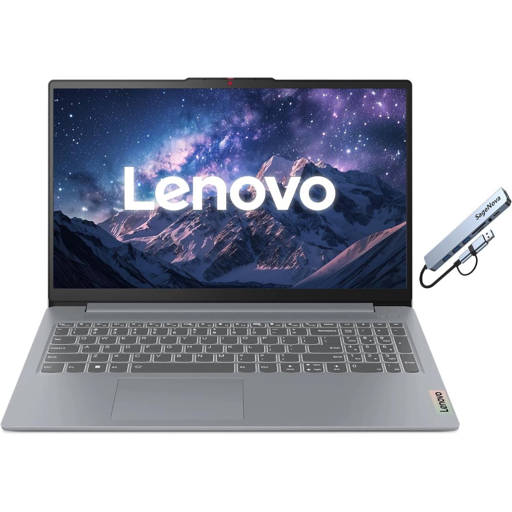 lenovo laptop Lenovo IdeaPad Slim 3i 15.6" FHD Business Laptop, 8GB RAM, 128GB SSD, Intel N150 Processor, Windows 11 Home, Microsoft Office 365 Included, Arctic Grey - Image 1