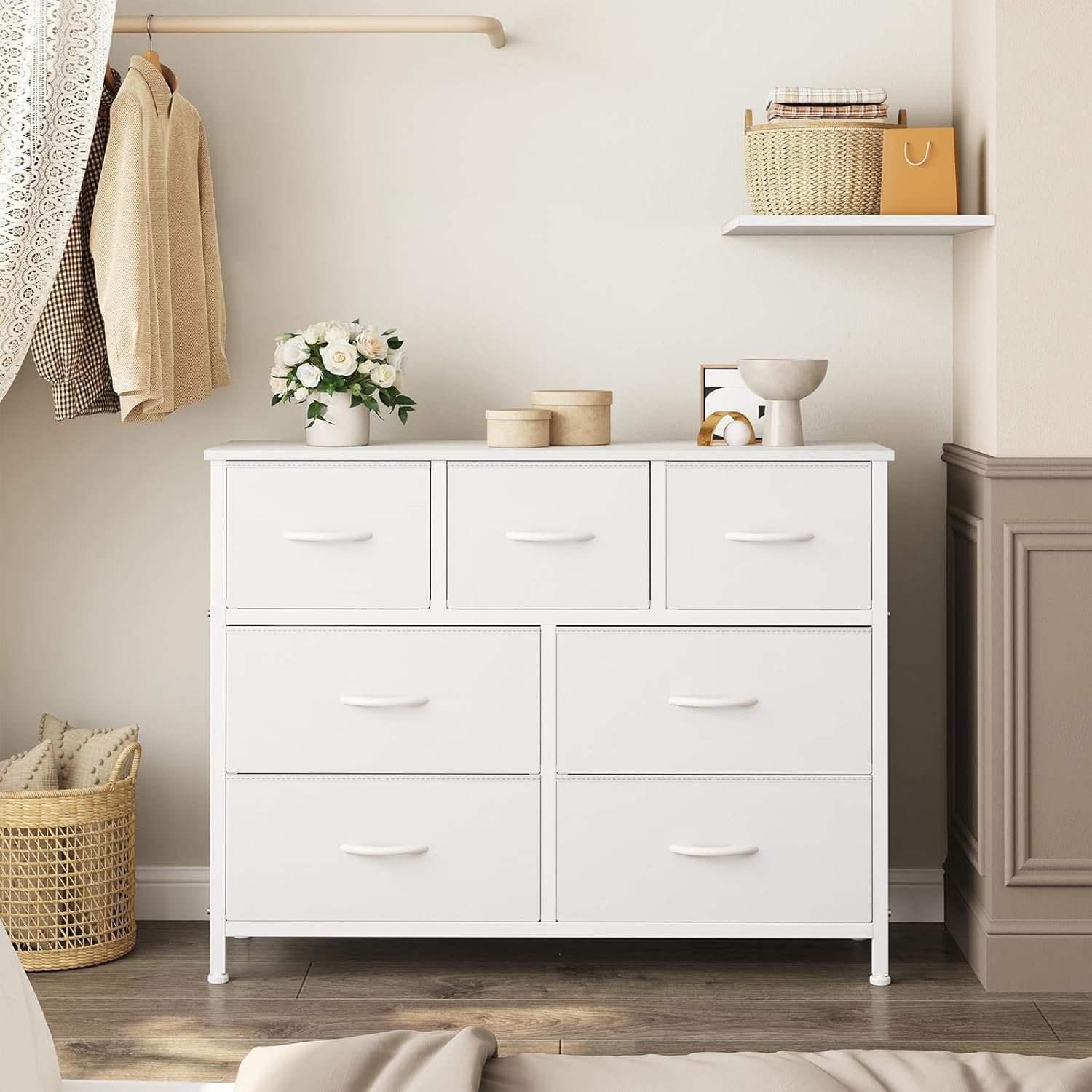 Dressing OLIXIS 7 Drawer Fabric Dresser, Storage Tower for Bedroom and Closet - Image 1