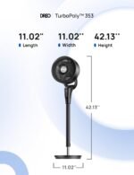 DREO Fan for Bedroom, Standing Oscillating Fan for Whole Room, Quiet Fan - Image 2