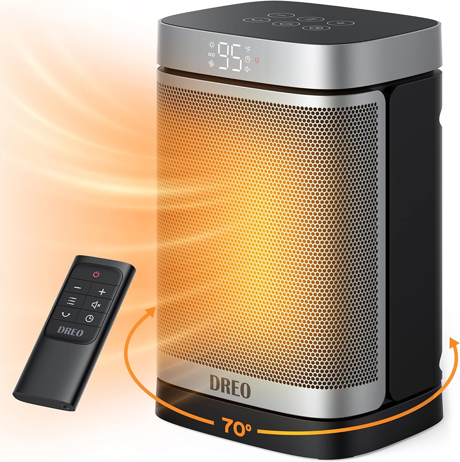 Heater DREO Space Heater, Portable Electric Heaters for Indoor Use with Thermostat - Image 1