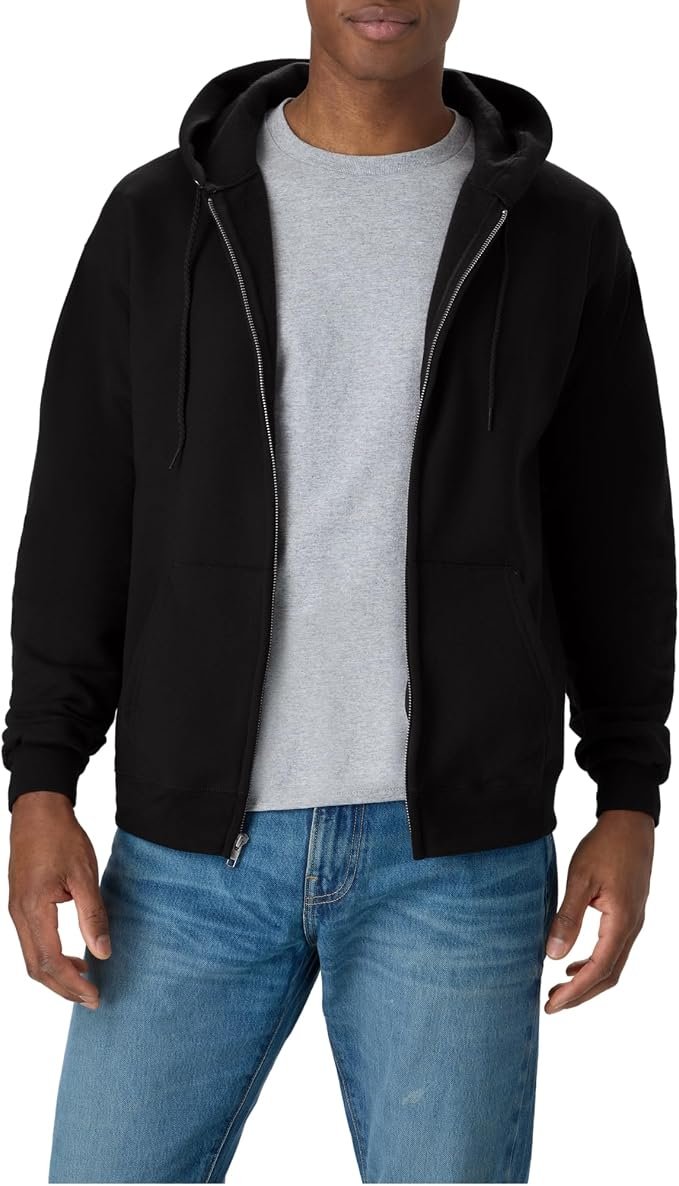 Jacket Hanes Men's Zip-up Hoodie, Ecosmart Fleece Full-zip Hoodie for Men, Hooded Sweatshirt - Image 1