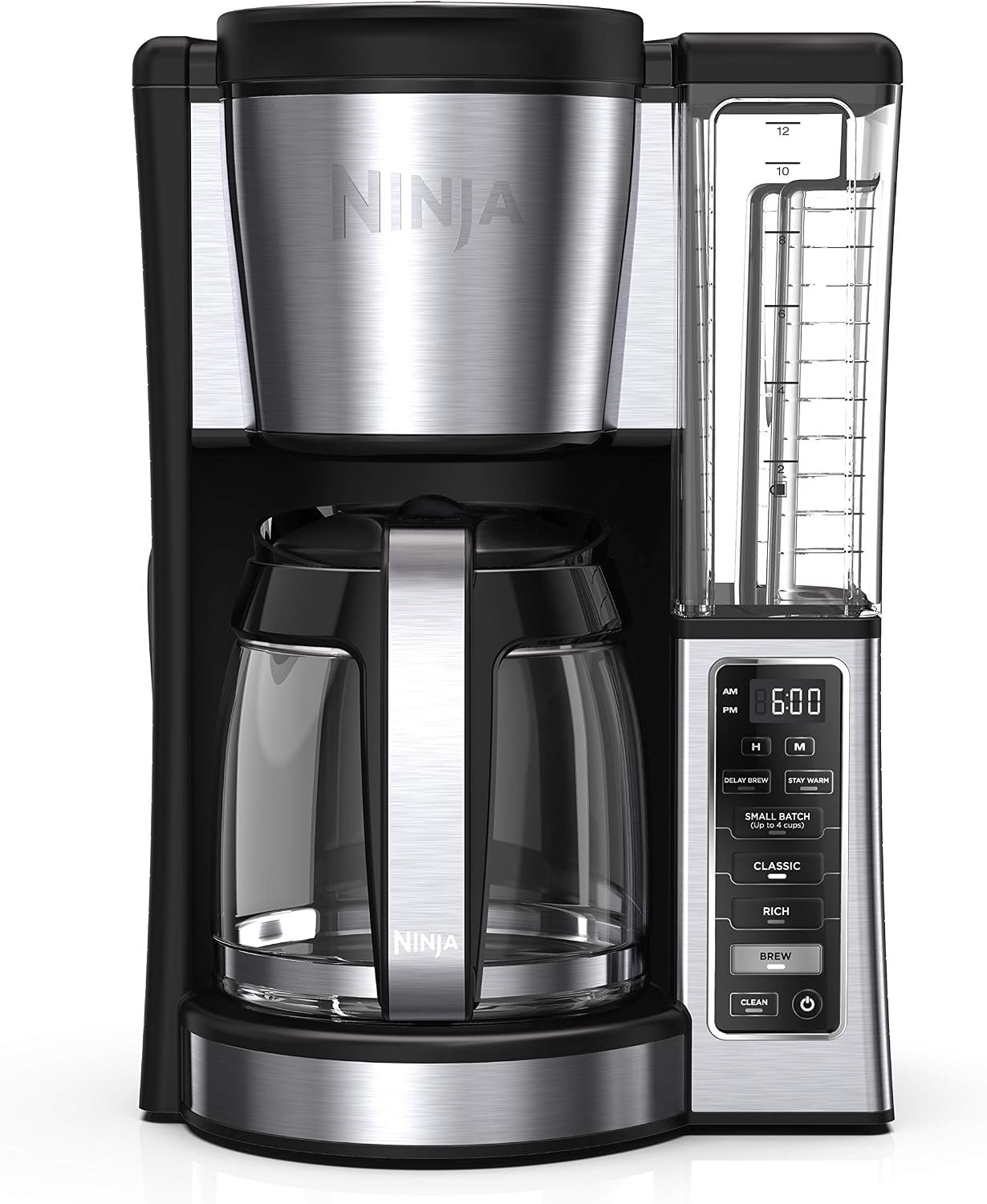 Ninja Coffee Ninja Fresh Brew Coffee Maker, 12 Cup Glass Carafe, Stainless Steel, CE251 - Image 1