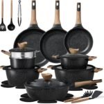 CAROTE 26pcs Non Stick Pots and Pans Set, Cookware Set