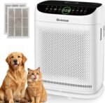 Air Purifiers for Home Pets Large Room Up to 3000 Ft²,HEPA Air Cleaner with Washable Double-Side Filter, PM2.5 Air Quality Monitor,15dB Sleep Mode for Bedroom Odor Dust Pollen,White - Image 2
