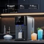 ecozy Nugget Ice Makers Countertop 40lbs Per Day, Touchless Ice Dispenser