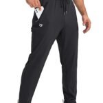 G Gradual Men's Sweatpants with 3 Zipper Pockets Tapered Joggers for Men